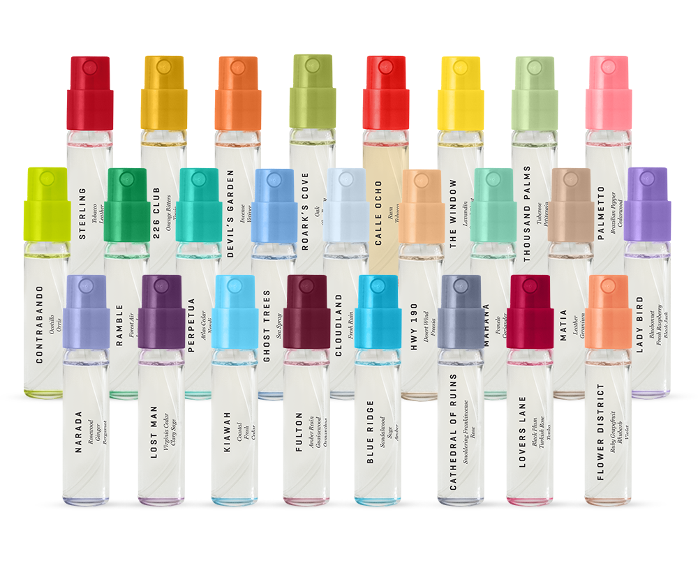 35 fragrance samples